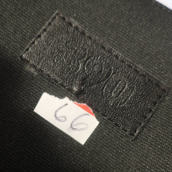 Womens 390 Black 100% Leather Flat Front Pull-On Skinny Pants S - Picture 9 of 9